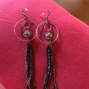 Chain tassel earrings